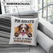 Australian Shepherd Besitzer Kissen mit Füllung 40x40 Geschenk Lustiger Spruch Geschenkidee Mir Reichts Ich Geh Zu Meinem Australian Shepherd (Grau) Blau Trendation