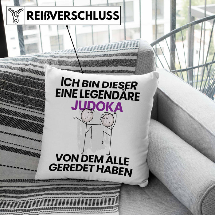 Judoka Geschenk Kissen mit Füllung 40x40 Lustige Geschenkidee Geburtstag für Judoka Ich Bin Dieser Legendäre Judoka Von Dem Alle Geredet Haben (Grau) Grün Trendation