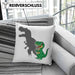 T-Rex Kissen mit Füllung 40x40 Geschenk Schatten Dinosaurier-Liebhaber Geschenkidee Jungs Geburtstag (Grau) Rosa Trendation