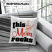 This Mom Rocks Lustige Kissen mit Füllung 40x40 Mama Rockn Roll Geschenkidee (Grau) Rosa Trendation