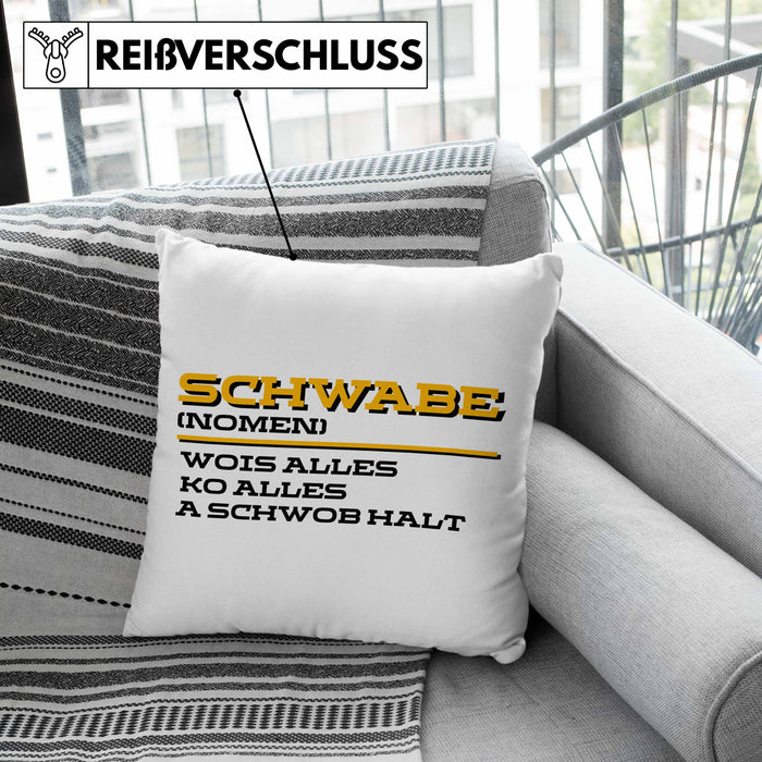 Lustige Kissen mit Füllung 40x40 für Schwaben (Grau) Rosa Trendation