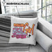 Lustige Rollschuh Kissen mit Füllung 40x40 Geschenk für Roller Girls "Roller Girl" Nostalgie 80er 90er Jahre (Grau) Blau Trendation