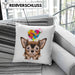 Chihuhahua Mama Besitzer Kissen mit Füllung 40x40 Geschenkidee Frauchen Herrchen Herz (Grau) Grün Trendation