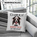 Border Collies Besitzer Kissen mit Füllung 40x40 Geschenk Lustiger Spruch Geschenkidee Ich Kann Nicht Mein Border Collies Hat Nein Gesagt (Grau) Blau Trendation