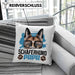 Schäferhund Papa Besitzer Kissen mit Füllung 40x40 Geschenk Lustiger Spruch Geschenkidee Schäferhund Liebhaber (Grau) Grau Trendation