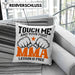 MMA-Kissen mit Füllung 40x40 Geschenk für MMA-Kämpfer Geschenkidee First MMA Lesson (Grau) Grün Trendation