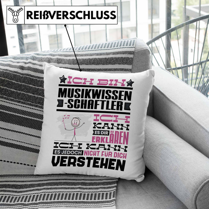 Musikwissenschaftler Geschenk Kissen mit Füllung 40x40 Lustige Geschenkdiee für einen Musikwissenschaftler Geburtstag Ich Bin Musikwissenschaftler Ich Kann Es Dir Erklären Aber Nicht Für Dich Verstehen (Grau) Blau Trendation