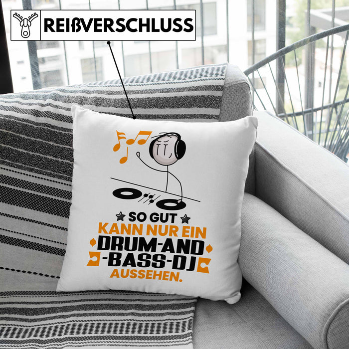 Drum-and-Bass-DJ Geschenk Kissen mit Füllung 40x40 So Gut Kann Nur Ein Drum-and-Bass-DJ Aussehen Geschenkidee (Grau) Grün Trendation