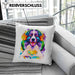 Australian Shepherd Besitzer Farbe Love Kissen mit Füllung 40x40 Geschenk Lustiger Spruch Geschenkidee Australian Shepherd Besitzerin (Grau) Grau Trendation