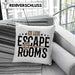 Escape Room Lustige Kissen mit Füllung 40x40 Escape Room Fans Geschenkidee (Grau) Rosa Trendation