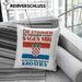 Kroatien Kissen mit Füllung 40x40 Urlaub Heimat Geschenk Spruch Kroatie Geschenkidee (Grau) Grün Trendation