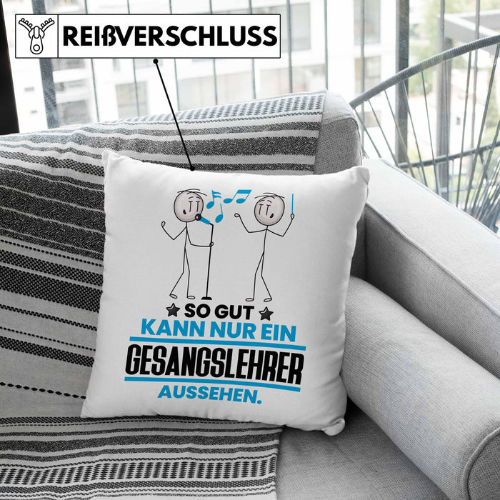 Gesangslehrer Geschenk Kissen mit Füllung 40x40 So Gut Kann Nur Ein Gesangslehrer Aussehen Geschenkidee (Grau) Grau Trendation