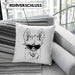 Llama Alpaka Kissen mit Füllung 40x40 Geschenk Lama Geschenkidee für Lama-Fans (Grau) Blau Trendation