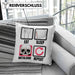 Eat Sleep Metalcore Repeat Kissen mit Füllung 40x40 Geschenk Musik Metal Heavy Kopf (Grau) Grau Trendation