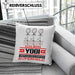 Yogi Geschenk Kissen mit Füllung 40x40 Ich Bin Yogi Aber Sag Doch Einfach Superheld Lustige Geschenkdiee für Yogi (Grau) Blau Trendation