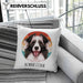 Border Collies Besitzer Kissen mit Füllung 40x40 Geschenk Lustiger Spruch Geschenkidee Border Collies Mama Papa (Grau) Grün Trendation