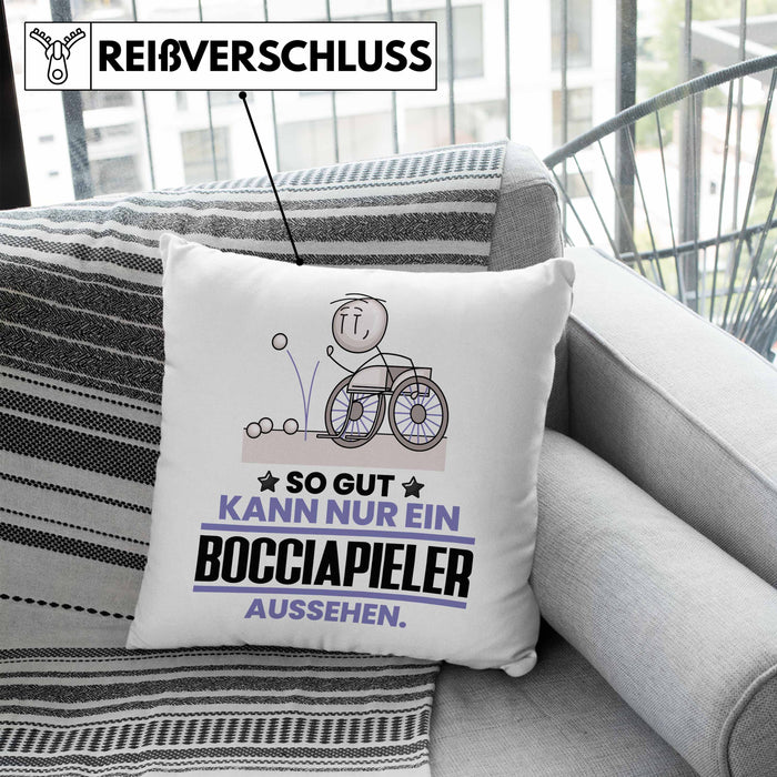 Bocciapieler Geschenk Kissen mit Füllung 40x40 So Gut Kann Nur Ein Bocciapieler Aussehen Geschenkidee (Grau) Blau Trendation
