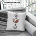 Chihuahua Kissen mit Füllung 40x40 Geschenk für Chihuahua Besitzer Lustige Geschenkidee :( + Chihuahua = :) (Grau) Rosa Trendation