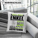 Enkel Geschenk Kaffee-Kissen mit Füllung 40x40 Geschenkidee für Enkel Ich Bin Enkel Ich Kann Es Dir Erklären Jedoch Nicht Für Dich Verstehen Spruch Lustig (Grau) Blau Trendation