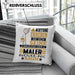Maler Geschenk Kissen mit Füllung 40x40 Lustiger Spruch Erheben Sie Sich Der Maler Betritt den Raum (Grau) Blau Trendation