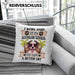 Australian Shepherd Besitzer Kissen mit Füllung 40x40 Geschenk Lustiger Spruch Geschenkidee I Work Hard So My Australian Shepherd Can Have A Better Life (Grau) Grün Trendation