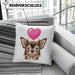 Chihuhahua Besitzer Kissen mit Füllung 40x40 Geschenk Chihuhahua Besitzer Geschenkidee Frauchen Herrchen (Grau) Grün Trendation