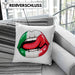 Italien Kissen mit Füllung 40x40 Geschenk Lippen Italiener Geschenkidee Sprüche (Grau) Rosa Trendation