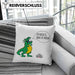 Boule Kissen mit Füllung 40x40 Geschenk Boule-Spieler Geschenkidee Spruch T-Rex Dino Ich Hasse Boule Spielen (Grau) Grün Trendation
