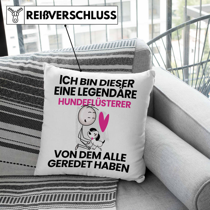 Hundeflüsterer Geschenk Kissen mit Füllung 40x40 Lustige Geschenkidee Geburtstag für Hundeflüsterer Ich Bin Dieser Legendäre Hundeflüsterer Von Dem Alle Geredet Haben (Grau) Grün Trendation