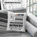 Mathematiker Geschenk Kissen mit Füllung 40x40 Lustiger Spruch Erheben Sie Sich Der Mathematiker Betritt den Raum (Grau) Blau Trendation