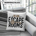 Escape Room Lustige Kissen mit Füllung 40x40 Escape Room Fans Geschenkidee (Grau) Blau Trendation