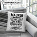 Lustige Kissen mit Füllung 40x40 für Maurer Geschenk Spruch Geschenkidee Maurer Beruf (Grau) Rosa Trendation