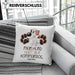 Hundebesitzer Kissen mit Füllung 40x40 Geschenk Mein Hund Hört Auf Kommandos Manchmal Geschenkidee Hunde Mama Frauchen Herrchen (Grau) Rosa Trendation