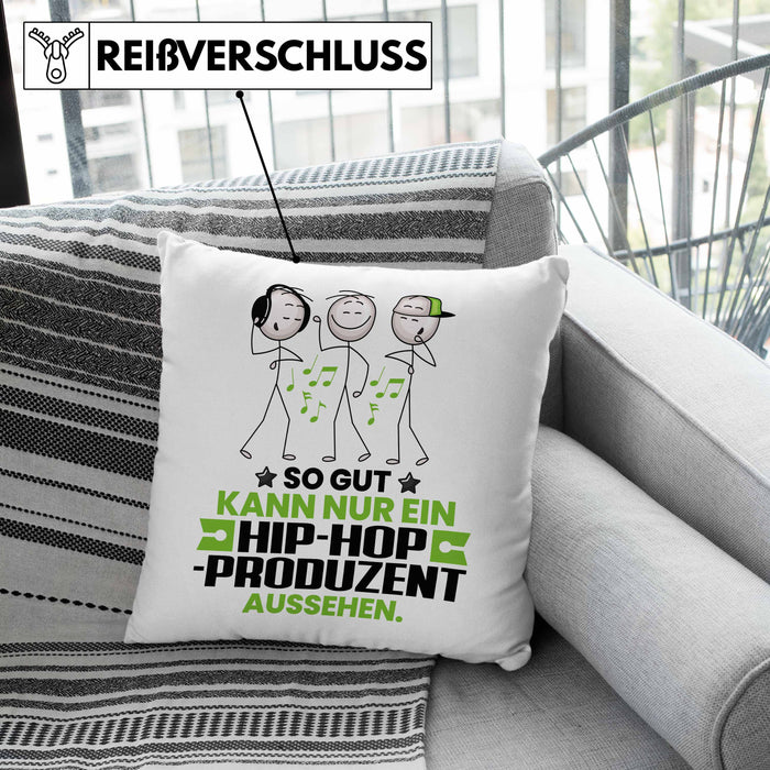 Hip-Hop-Produzent Geschenk Kissen mit Füllung 40x40 So Gut Kann Nur Ein Hip-Hop-Produzent Aussehen Geschenkidee (Grau) Grün Trendation