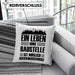 Lustige Kissen mit Füllung 40x40 Bauarbeiter Baustellenliebhaber Geschenkidee Baustelle (Grau) Blau Trendation