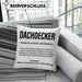 Dachdecker Geschenk Kissen mit Füllung 40x40 Lustig Mann Männer Zubehör Geschenkidee Dachdecker-Meister (Grau) Grün Trendation