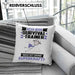 Survival-Trainer Kissen mit Füllung 40x40 Geschenk für Survival-Trainer Geburtstag Lustiger Spruch Was Ist Deine Superkraft (Grau) Blau Trendation