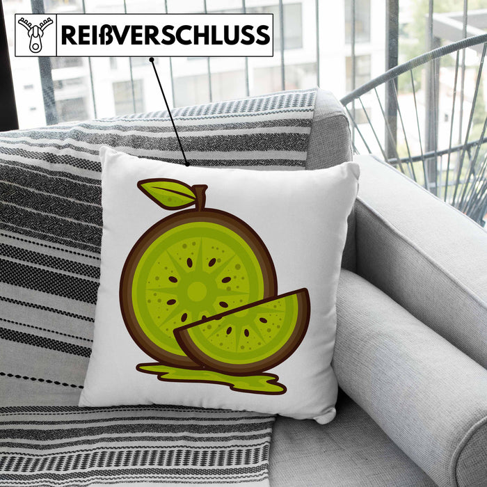 Kissen mit Füllung 40x40 für echte Kiwi Fans - Lustiges Geschenk mit Spruch (Grau) Rosa Trendation