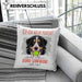 Berner Sennen Besitzer Kissen mit Füllung 40x40 Geschenk Lustiger Spruch Geschenkidee Besitzerin Ich Bin Nicht toll Aber Mein Berner Sennen Ist Es (Grau) Rosa Trendation