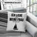 Kissen mit Füllung 40x40 für Segler Geschenke Männer Kissen mit Füllung 40x40 Geschenkideen Zubehör Gadgeds Segeln Lustig (Grau) Blau Trendation