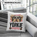 Yorkie Papa Besitzer Kissen mit Füllung 40x40 Geschenk Lustiger Spruch Geschenkidee Yorkie Liebhaber (Grau) Blau Trendation