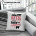 Katze Kissen mit Füllung 40x40 Katzenbesitzer Geschenk Katzen Geschenkidee Lustige Kissen mit Füllung 40x40 mit Spruch Kater Katzenmama (Grau) Rosa Trendation