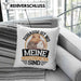 Meerschweinchen Geschenk Kissen mit Füllung 40x40 Spruch Meerschweinchen-Besitzerin Geschenkidee (Grau) Blau Trendation