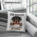 Rottweiler Besitzer Kissen mit Füllung 40x40 Geschenk Lustiger Spruch Geschenkidee Mir Reichts Ich Geh Zu Meinem Rottweiler (Grau) Blau Trendation
