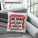 Line Dance Kissen mit Füllung 40x40 Geschenk Spruch Linedance KafffeeKissen mit Füllung 40x40 Sprüche (Grau) Grau Trendation