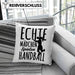 Mädchen Handball-Spielerin Kissen mit Füllung 40x40 Geschenk Spruch Echte Mädchen Spielen Handball Geschenkidee Frauen (Grau) Grün Trendation