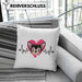 Chihuahua Besitzer Kissen mit Füllung 40x40 Geschenk Lustiger Spruch Geschenkidee Herzschlag XXXX (Grau) Grau Trendation