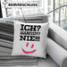 Ich Aggressiv Nie Lustige Kissen mit Füllung 40x40 mit Spruch für Arbeit Büro mit Sprüchen Lustig (Grau) Blau Trendation