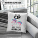 Lustige Ich Bin Klein Aber Gefährlich Kissen mit Füllung 40x40 Mit Spruch Einhorn Geschenk Mama Freundin Kollegin Geschenkidee Arbeit Frauen (Grau) Blau Trendation