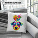 Jack Russell Herz Farbe Besitzer Kissen mit Füllung 40x40 Geschenk Lustiger Spruch Geschenkidee Jack Russell Liebhaber (Grau) Blau Trendation